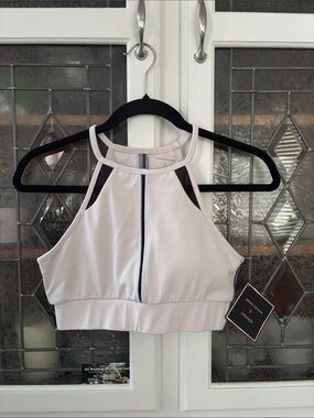 Danskin X Jenna DeWan Lilac-Ash High-Neck Sports Bra